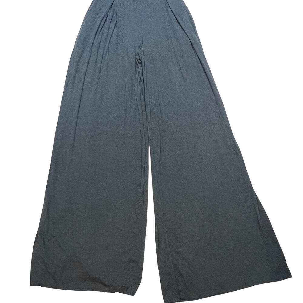 Popflex Go With The Flow Jumpsuit Wide Leg Stormy Weather Blue Pockets XS Tall - Picture 7 of 12